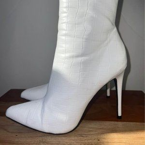 White Heeled Boots